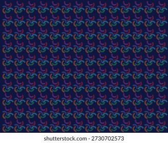 Abstraktes dekoratives Muster mit lebendigen, wellenförmigen Linien, die eine fröhliche und dynamische Textur für verschiedene Designanwendungen bilden