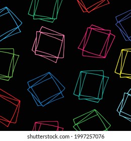 diseño abstracto gráfico aislado en fondo negro. patrón impecable. vector dibujado a mano.