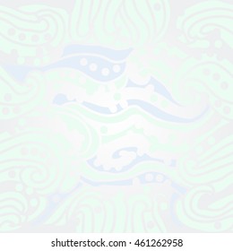 Abstract decorative  pattern, stripes, spirals, hole, spots,waves, ellipses, doodles . Hand drawn.