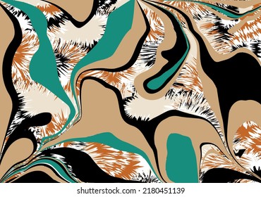 Abstract decorative pattern with wavy. Vector Illustration.