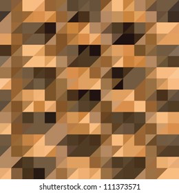 Abstract decorative pixels build illusion. Seamless pattern. Vector.