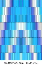 Abstract decorative pixels build illusion.