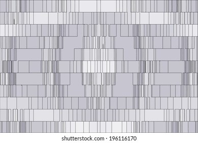 Abstract decorative pixels build illusion.