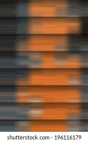 Abstract decorative pixels build illusion.