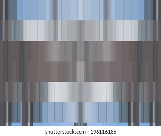 Abstract decorative pixels build illusion.