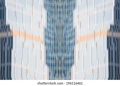 Abstract decorative pixels build illusion.