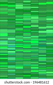 Abstract decorative pixels build illusion.