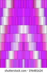 Abstract decorative pixels build illusion.