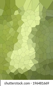 Abstract decorative pixels build illusion.