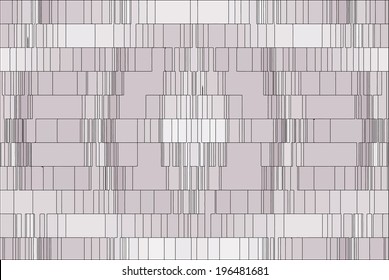 Abstract decorative pixels build illusion.