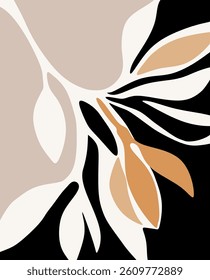 Abstract decorative plant pattern. Vector Illustration.