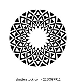 Resumen Patrón de Círculo Radial Decorativo. Elemento de diseño de redondeo. Arte vector.