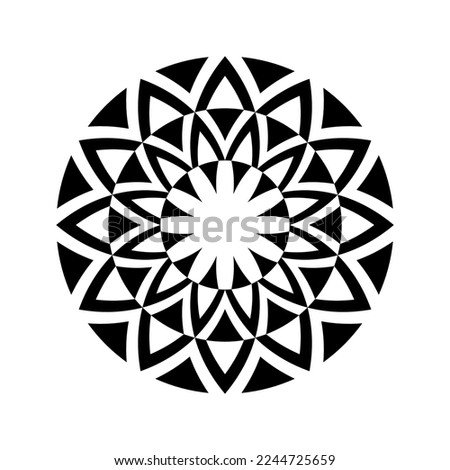 Abstract Decorative Radial Circle Pattern. Round Design Element. Vector Art. Foto stock © 
