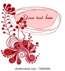abstract decorative red flower