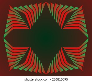 Abstract decorative red and green gradient frame text layout for any design workflow