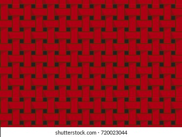 Abstract decorative red textured basket weaving background