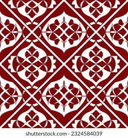 Abstract decorative retro houndstooth seamless pattern tile style traditional geometric pattern.