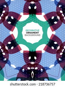 Abstract decorative retro ornaments background