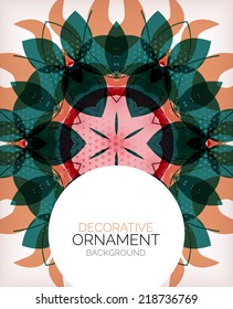 Abstract decorative retro ornaments background