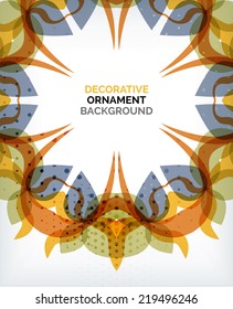 Abstract decorative retro ornaments background