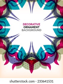 Abstract decorative retro ornaments background