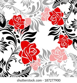 Abstract decorative rose. Vector