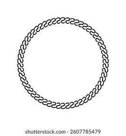 Abstract decorative round circle frame vector isolated on white 