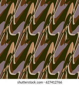 Abstract decorative seamless background. Black coffee waves.
Vector. Oriental motif. 
