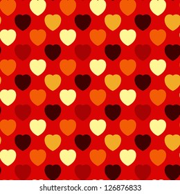 Abstract decorative seamless background - hearts. EPS10 vector illustration.