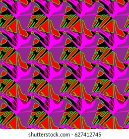 Abstract decorative seamless background. 
Vector. Oriental motif. Color. 
