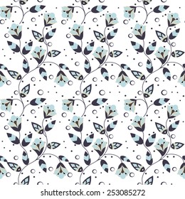 Abstract decorative seamless pattern. Floral background
