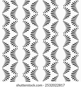 Abstract decorative seamless pattern. Modern stylish texture. Elegant vector ornament. Vector monochrome seamless background.