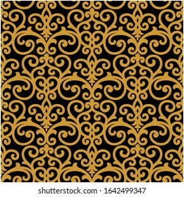 Abstract decorative seamless pattern vector gold. easy color change and transformation to suit any purpose
