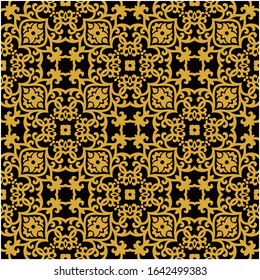 Abstract decorative seamless pattern vector gold. easy color change and transformation to suit any purpose