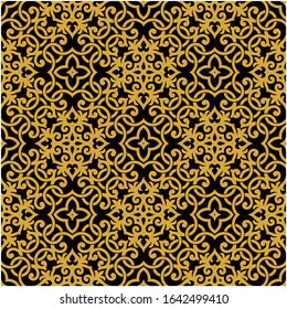 Abstract decorative seamless pattern vector gold. easy color change and transformation to suit any purpose
