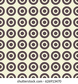 Abstract decorative seamless pattern. Vector graphic background for your newest project. Simple mosaic of compound circles.