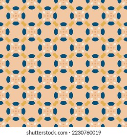 Abstract decorative shapes. Graphic textile texture in vintage style. Vector illustration.