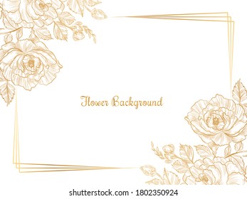 Abstract decorative sketch flower design background