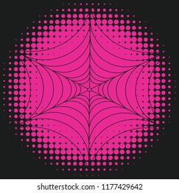 Abstract decorative spider web illustration, design for Halloween.