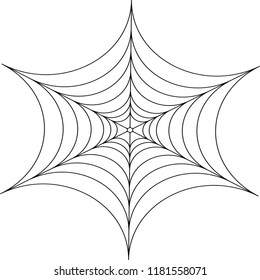 Abstract decorative spider web illustration, design for Halloween.