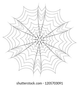 Abstract decorative spider web illustration, design for Halloween.