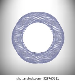 Abstract decorative spirograph circular element. Vector frame.