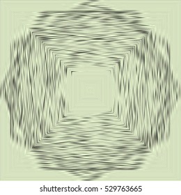 Abstract decorative spirograph circular element. Vector shape.