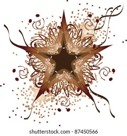 Abstract decorative stylized star
