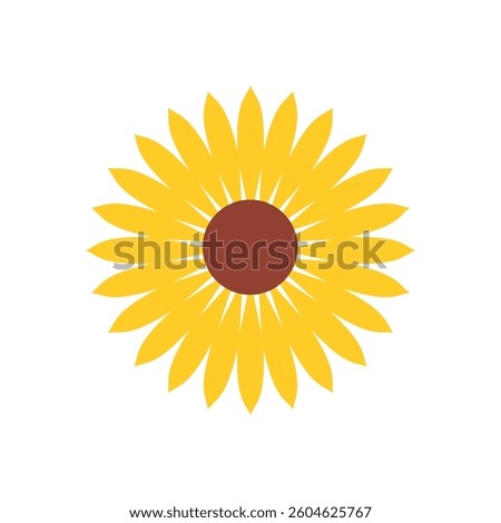 Abstract Decorative Sunflower Vector Logo Template