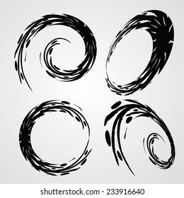 Abstract Decorative Swirls isolated on White Background. Vector Illustration. 