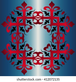 abstract decorative texture patterns elements of geometric figures in the form of a square on a metal gradient background