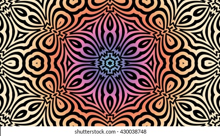 abstract decorative texture patterns elements of geometric figures in the form of a hexagon on a dark gradient background