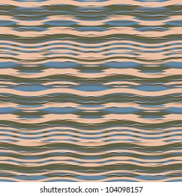 Abstract decorative textured waves. Seamless pattern. Vector.