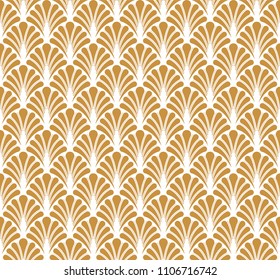 Abstract Decorative Tile. Geometric Ginkgo Seamless Pattern. Floral background.